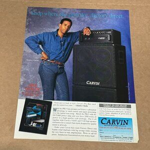 Stanley Clarke - Carvin Amps - 1991 Print Advertisement